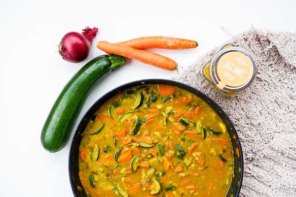 Vegetarische gele curry